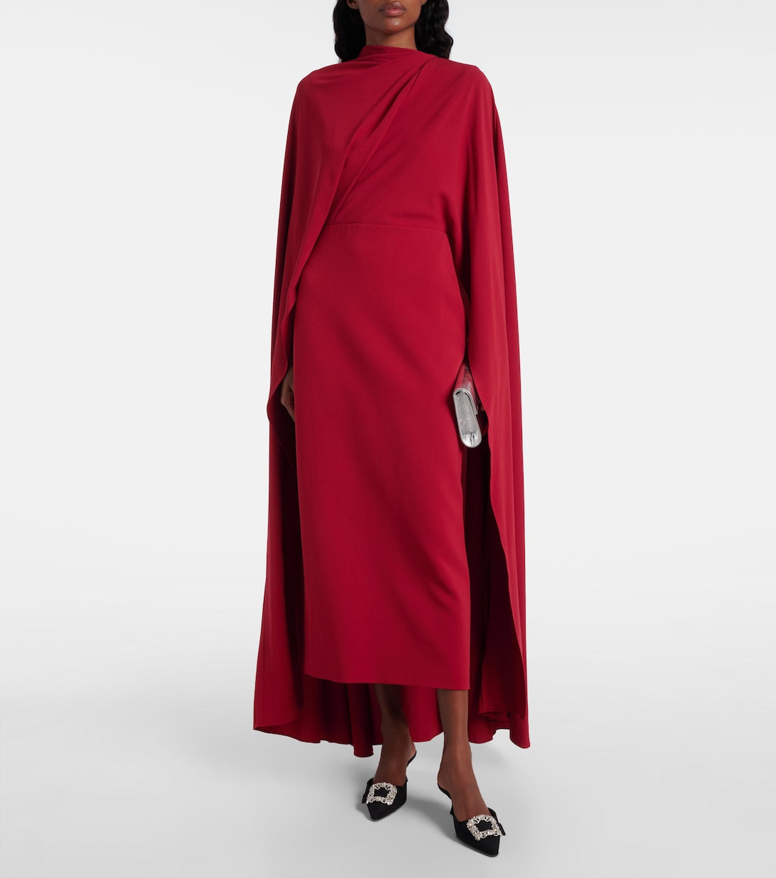 Roksanda - Neolitsea caped crêpe cocktail dress