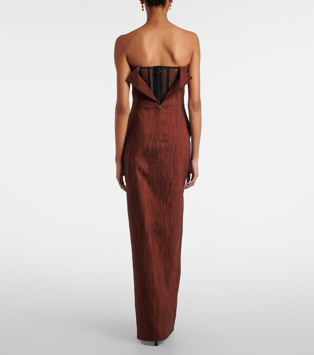 Roksanda - Shani wool and cotton bustier gown