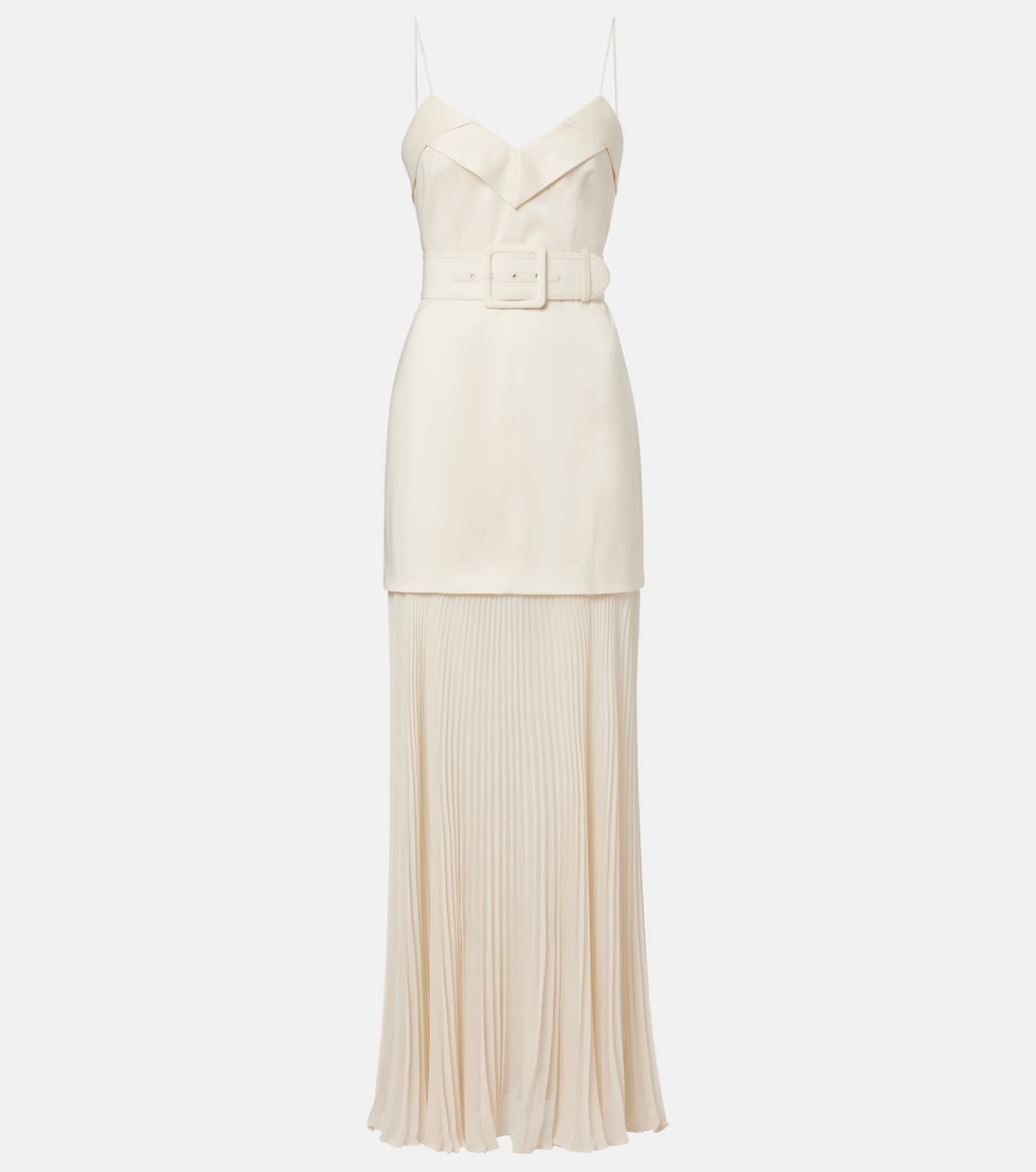 Rebecca Vallance - Bailey belted pleated maxi dress