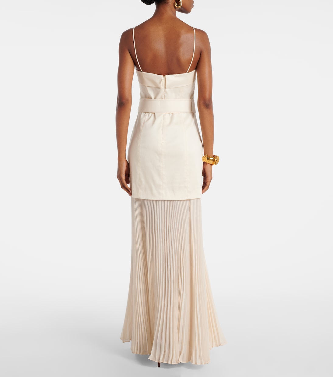 Rebecca Vallance - Bailey belted pleated maxi dress