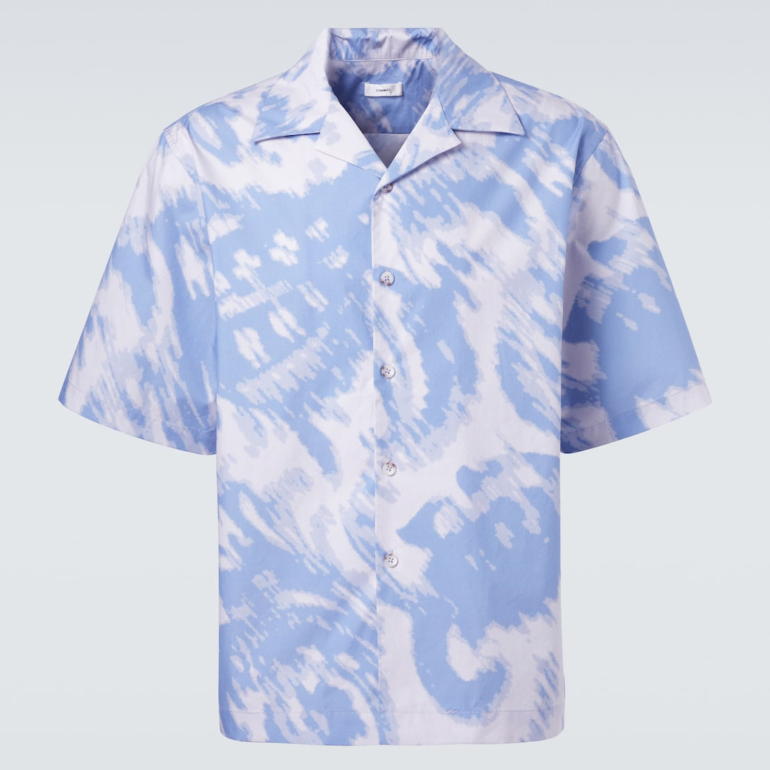 Commas - Printed cotton bowling shirt