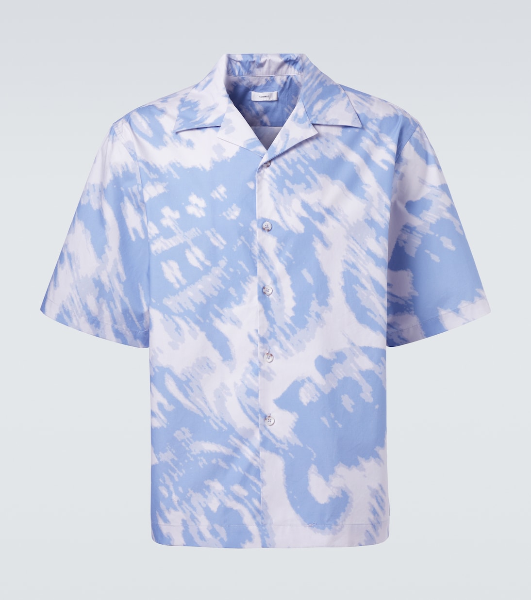 Commas - Printed cotton bowling shirt