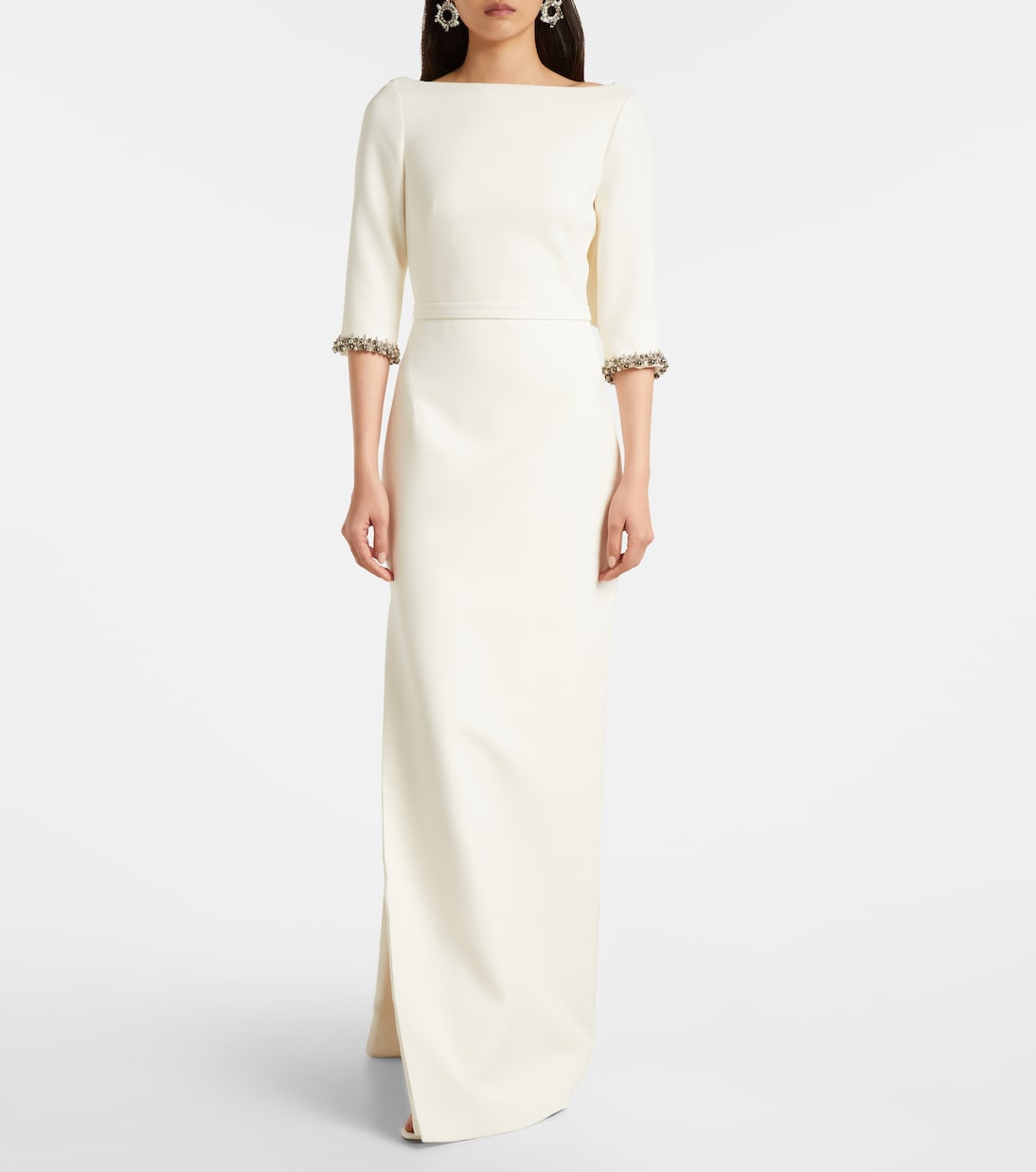 Safiyaa - Bridal Amaris embellished crêpe gown