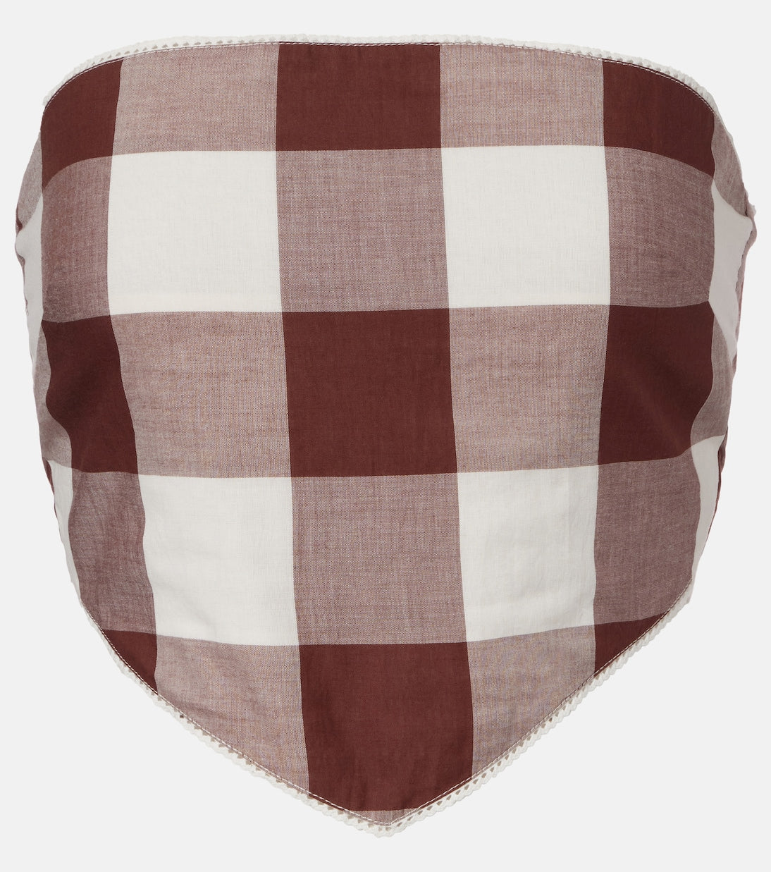 Posse - Callie gingham cotton crop top