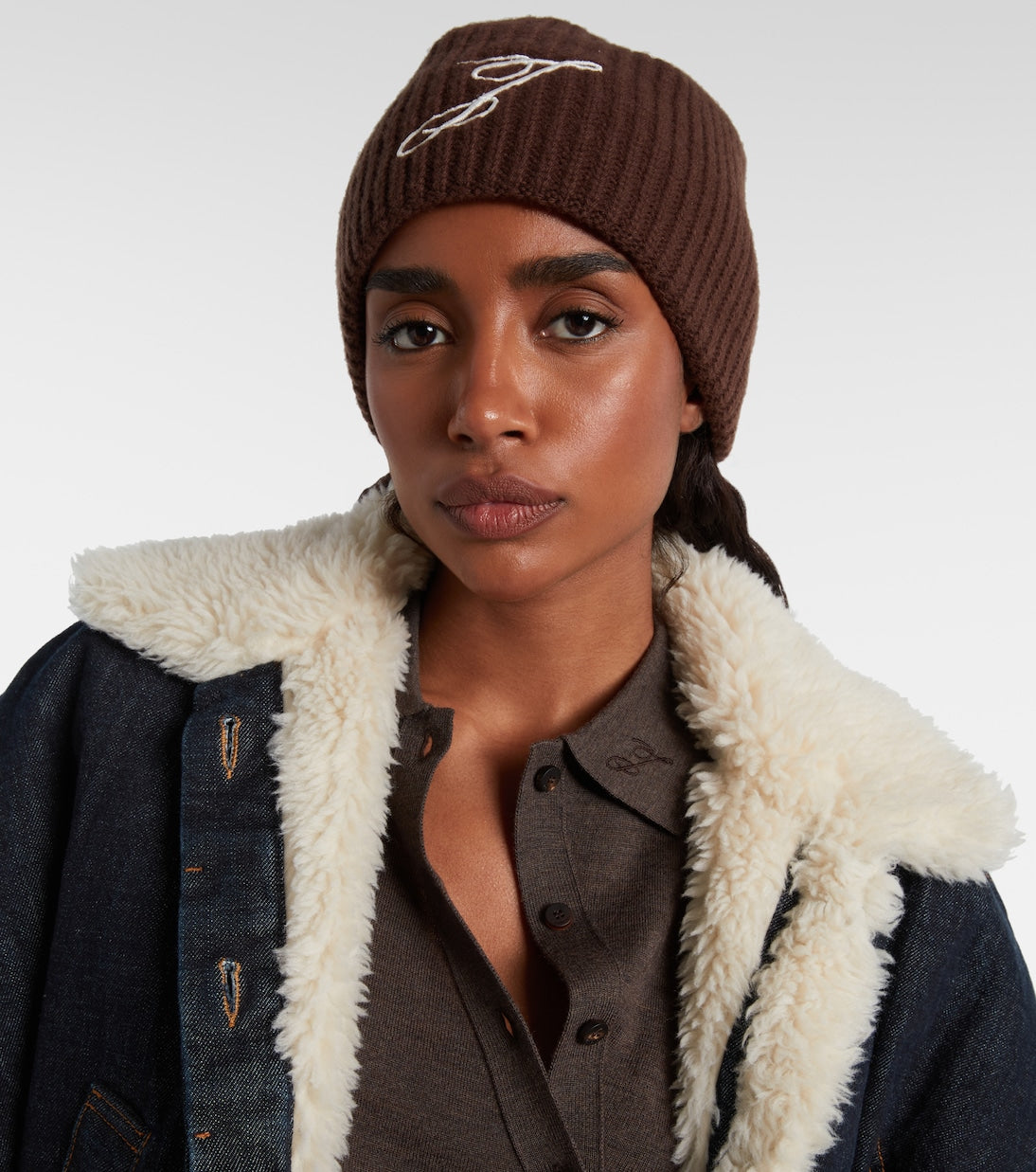 Jacquemus - Espiral logo wool beanie