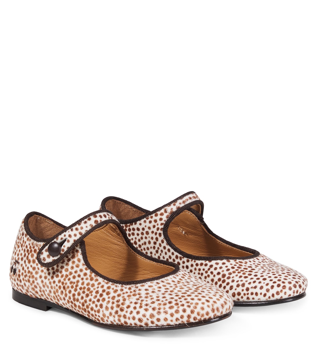 Bonpoint - Ella leopard-print calf hair Mary Jane flats
