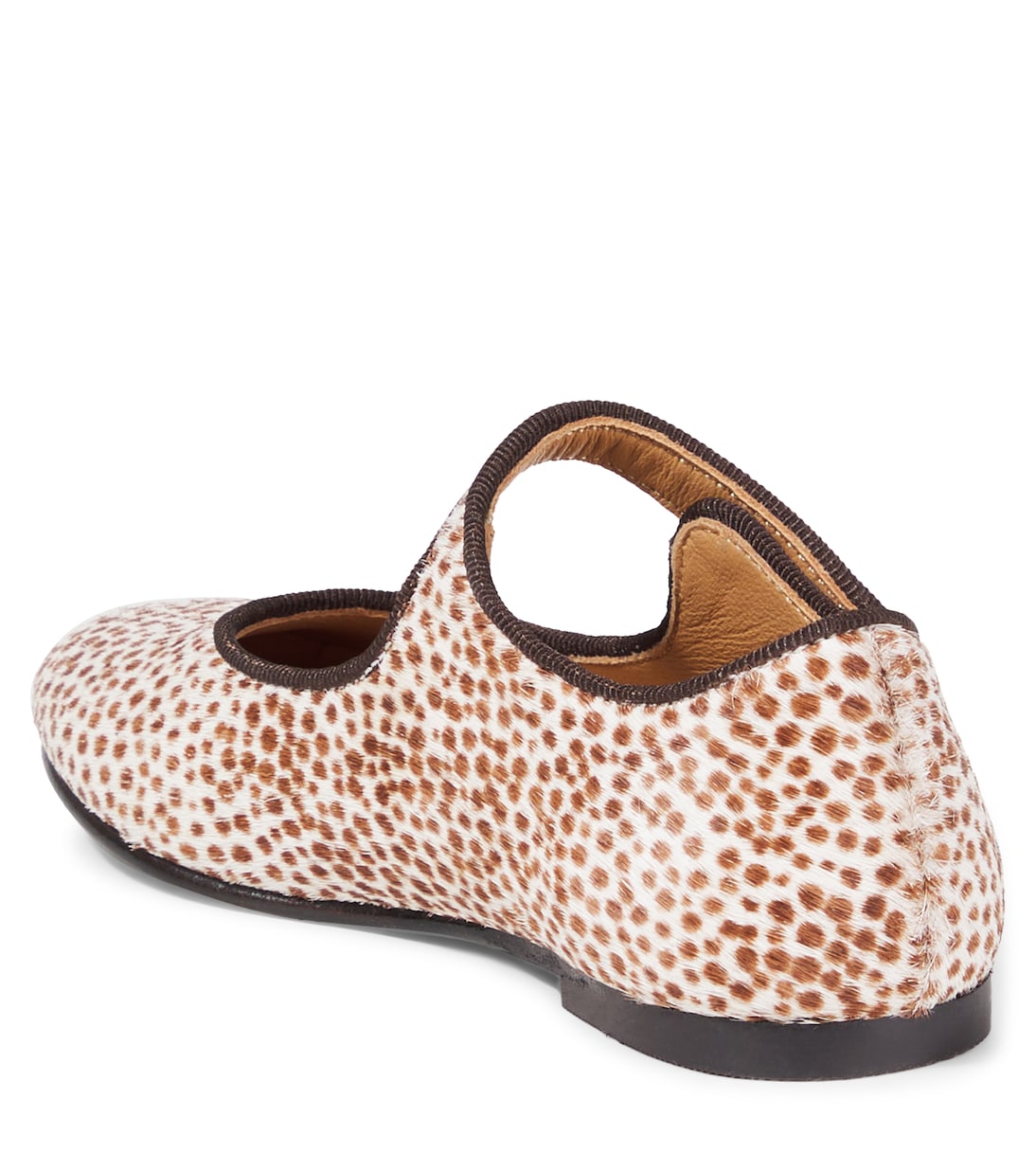 Bonpoint - Ella leopard-print calf hair Mary Jane flats