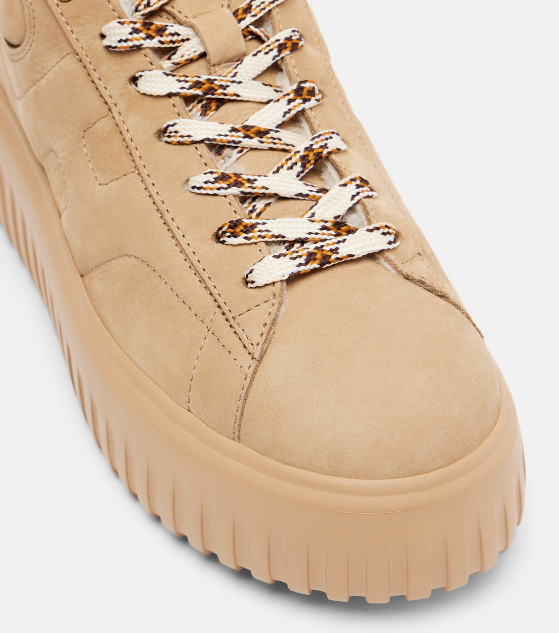 Hogan - H-Stripes shearling-lined suede sneakers