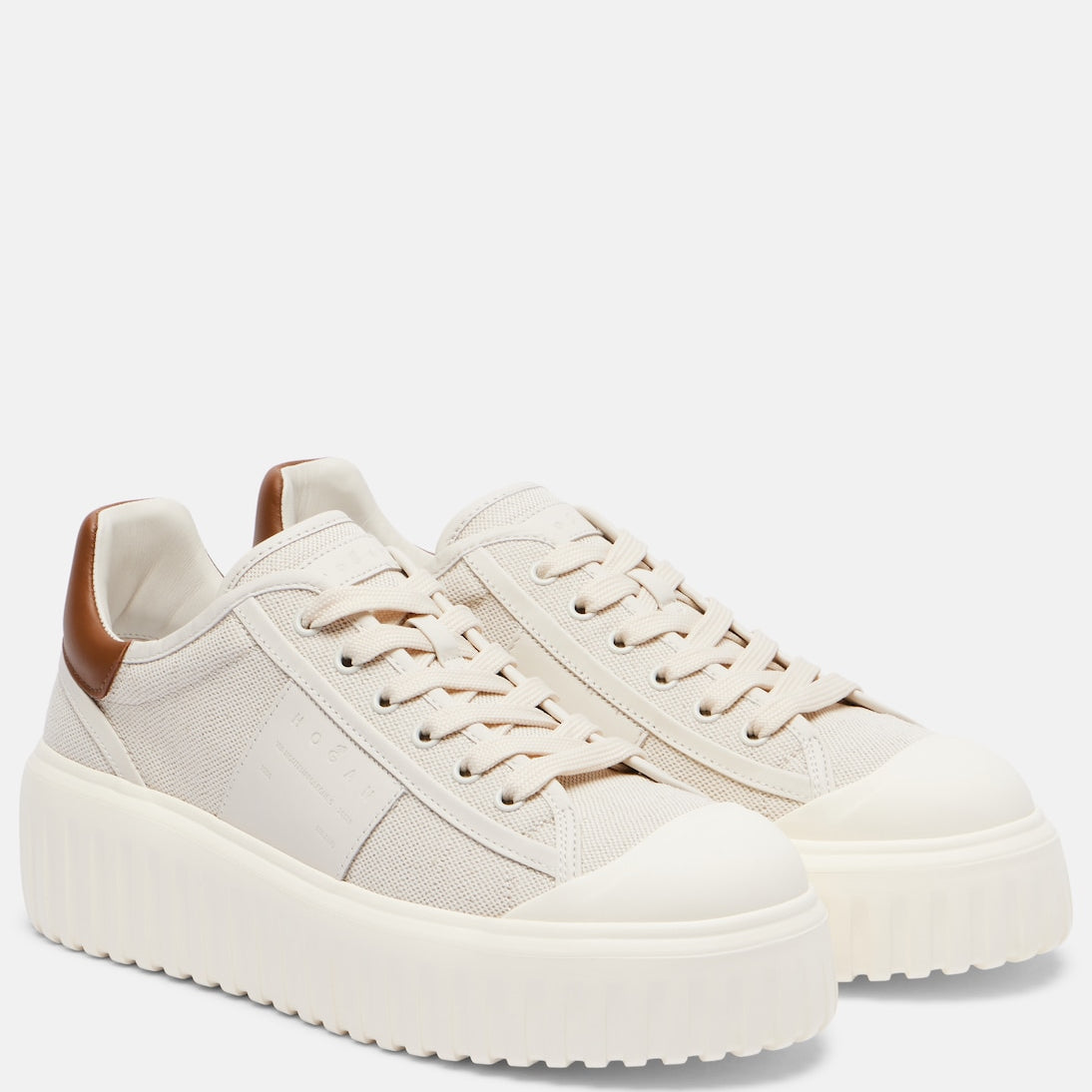 Hogan - H-stripes canvas and leather sneakers