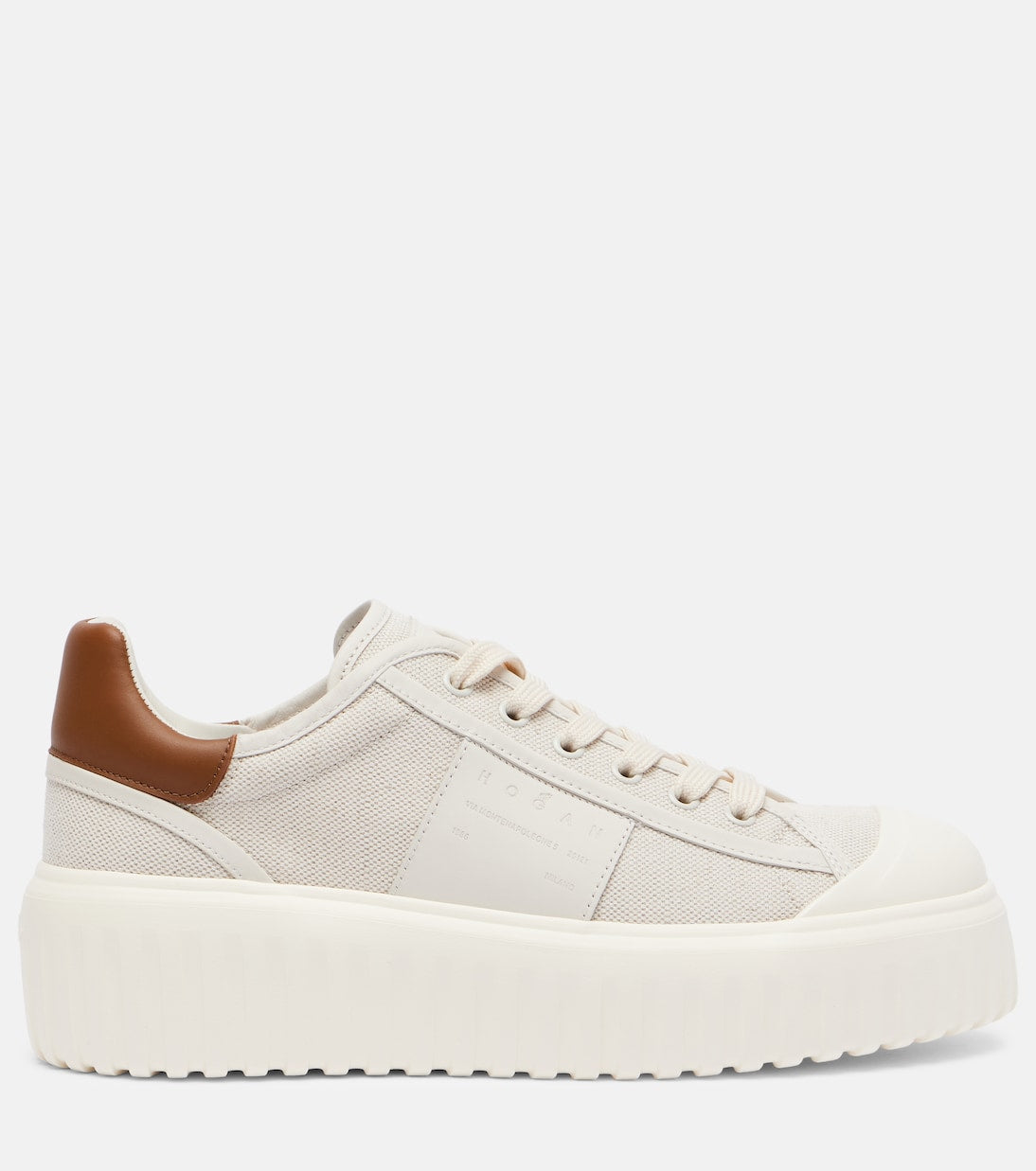 Hogan - H-stripes canvas and leather sneakers