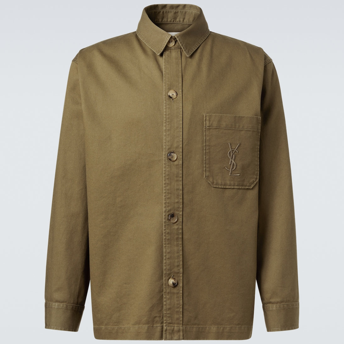 Saint Laurent - Cassandre cotton and linen overshirt