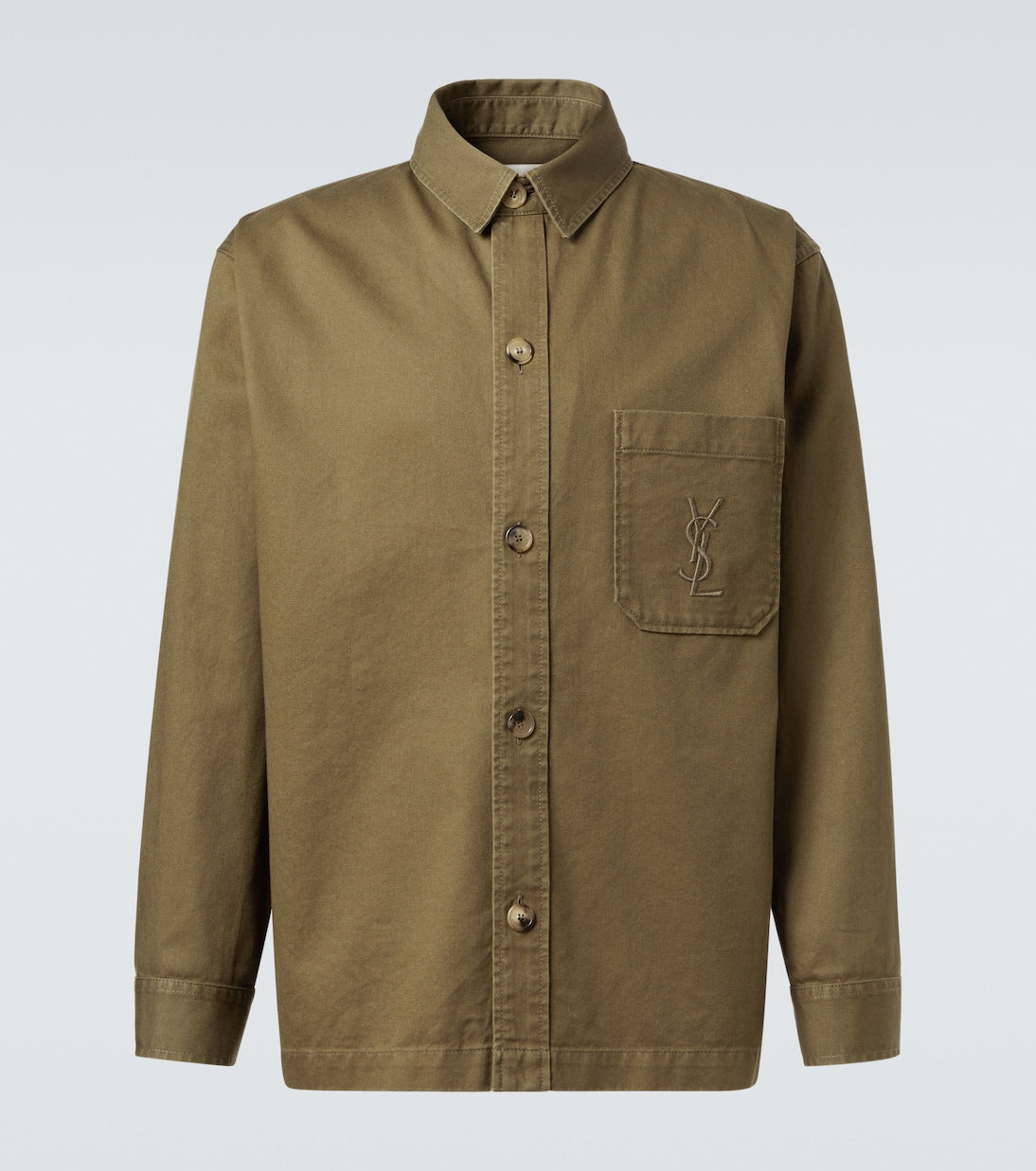 Saint Laurent - Cassandre cotton and linen overshirt