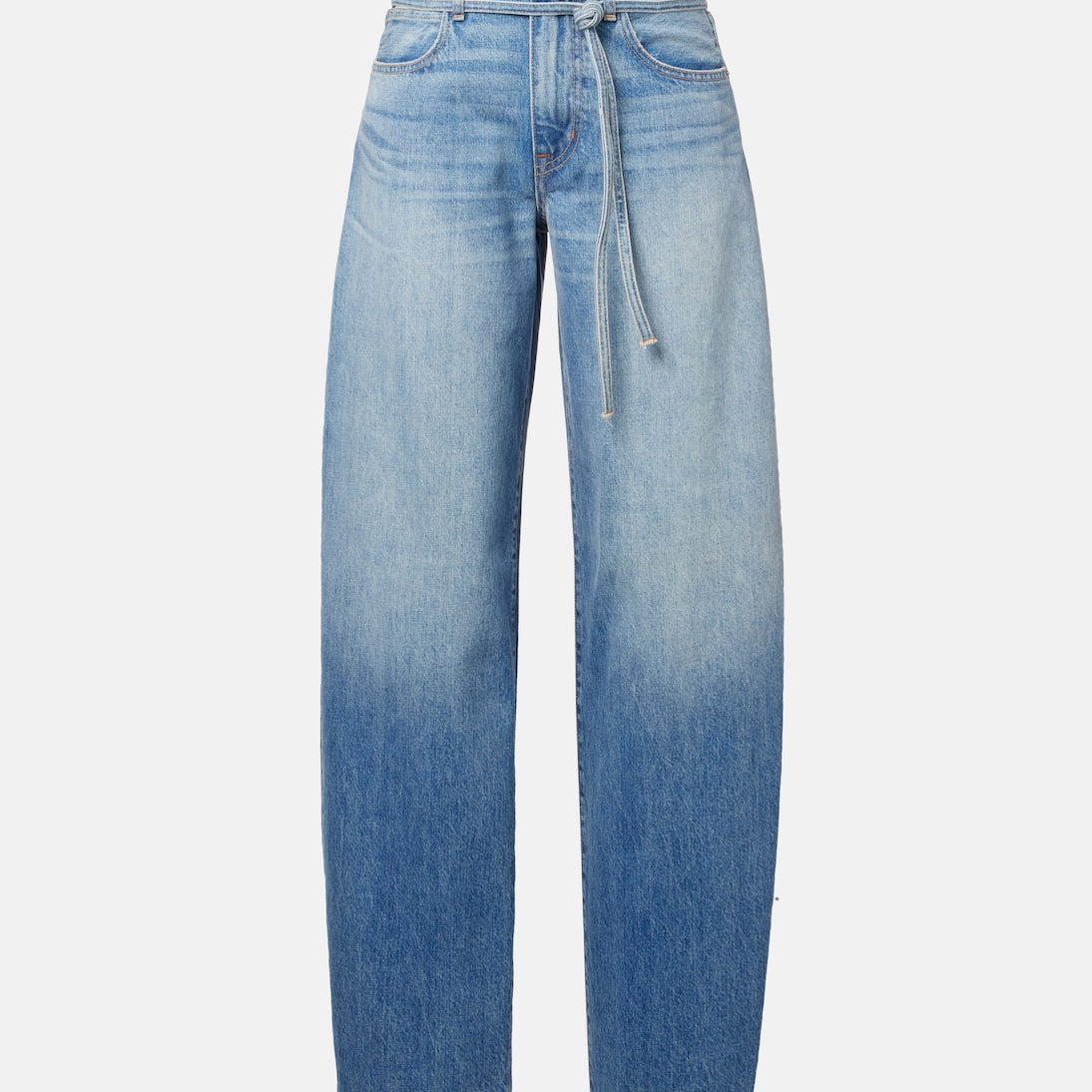 SLVRLAKE - Hailey belted mid-rise barrel-leg jeans