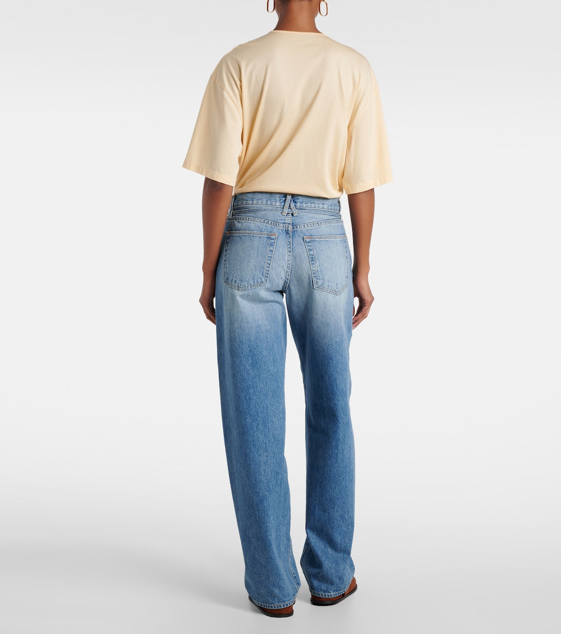 SLVRLAKE - Hailey belted mid-rise barrel-leg jeans