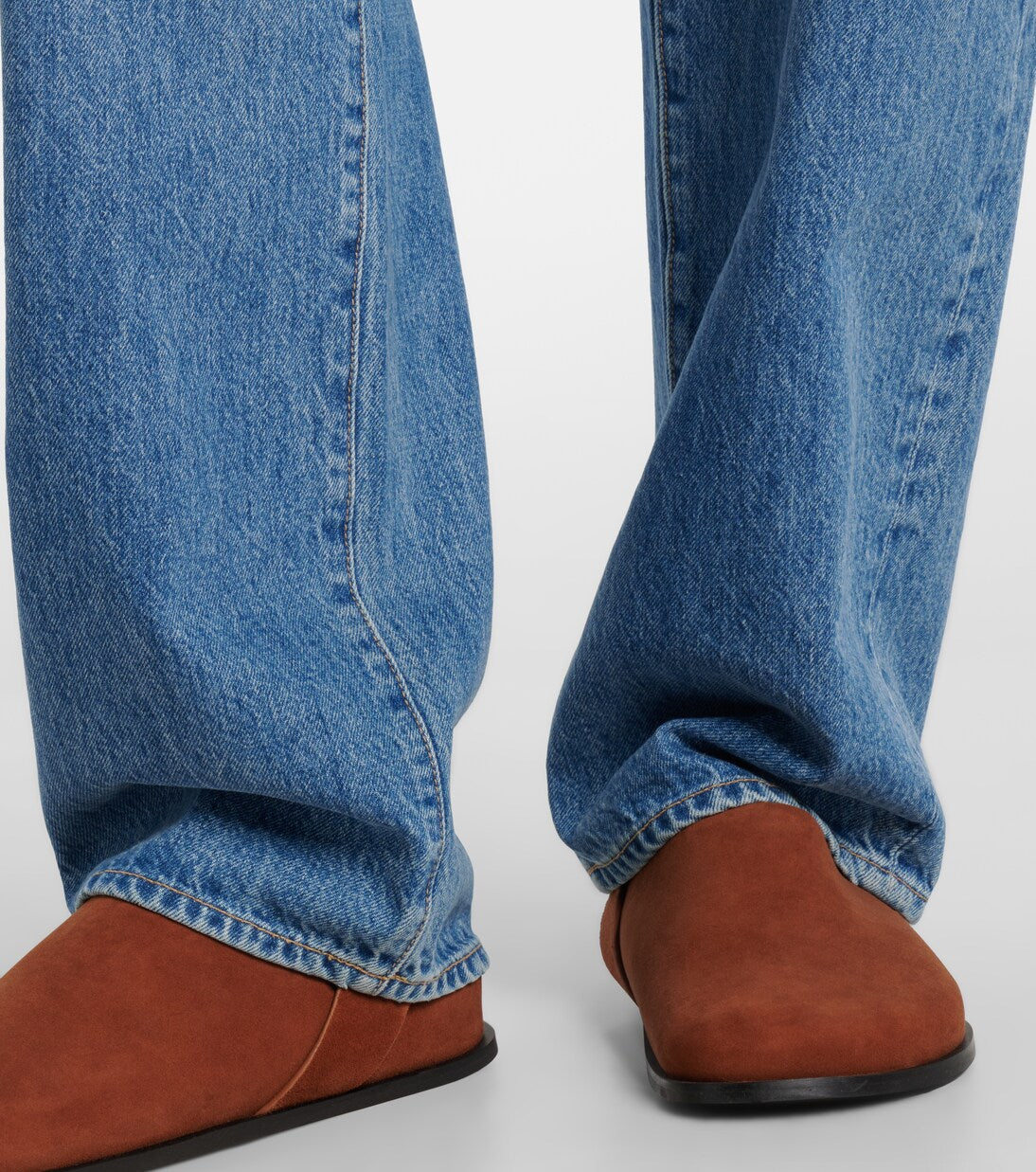 SLVRLAKE - Hailey belted mid-rise barrel-leg jeans