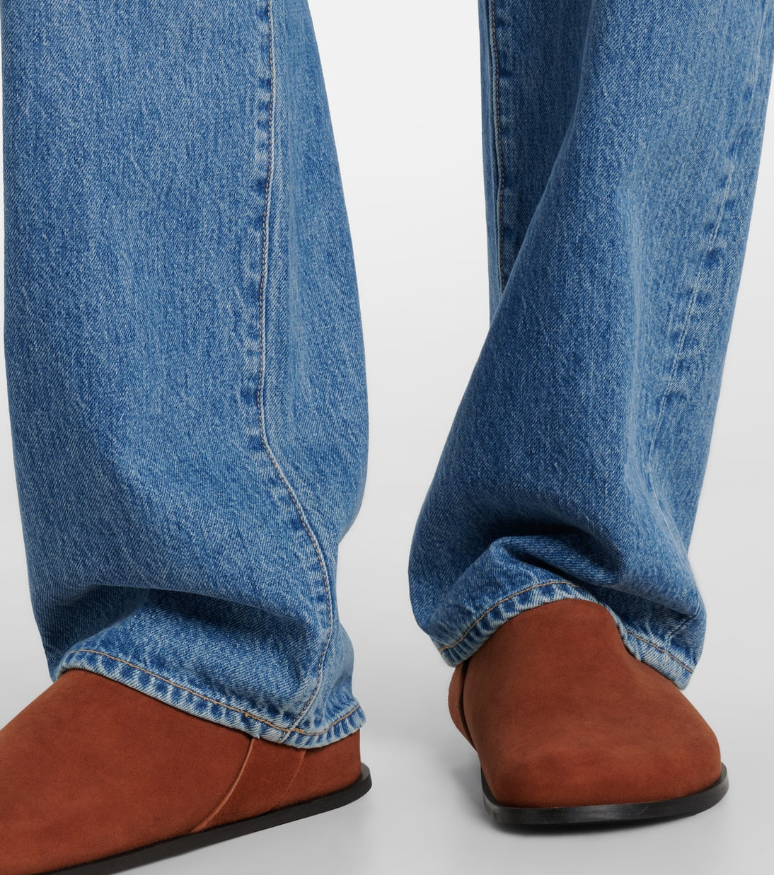 SLVRLAKE - Hailey belted mid-rise barrel-leg jeans