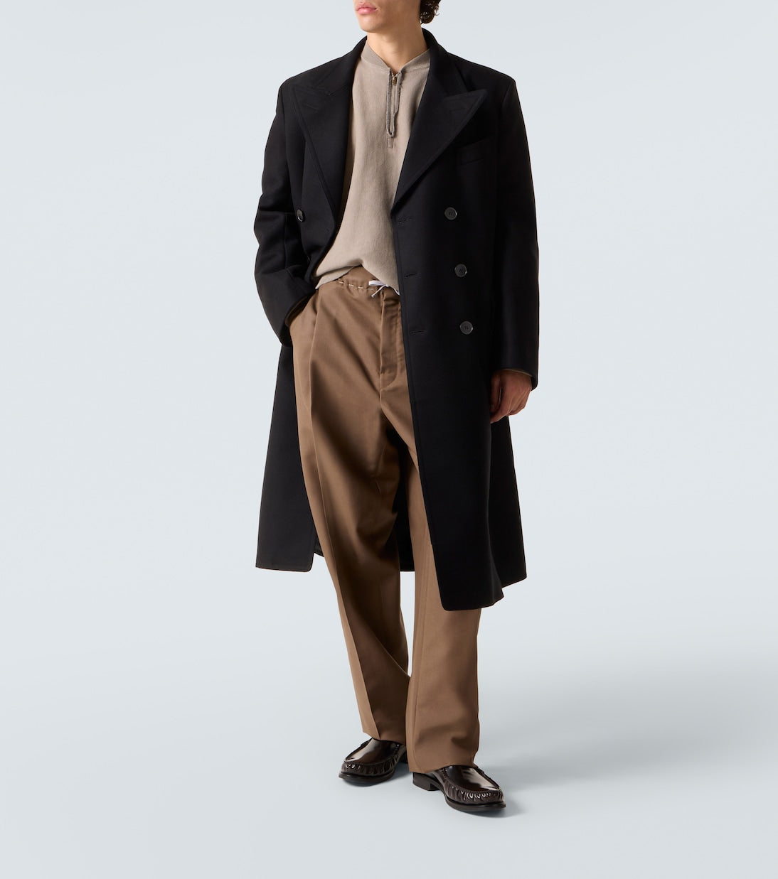 Maison Margiela - Double-breasted virgin wool coat