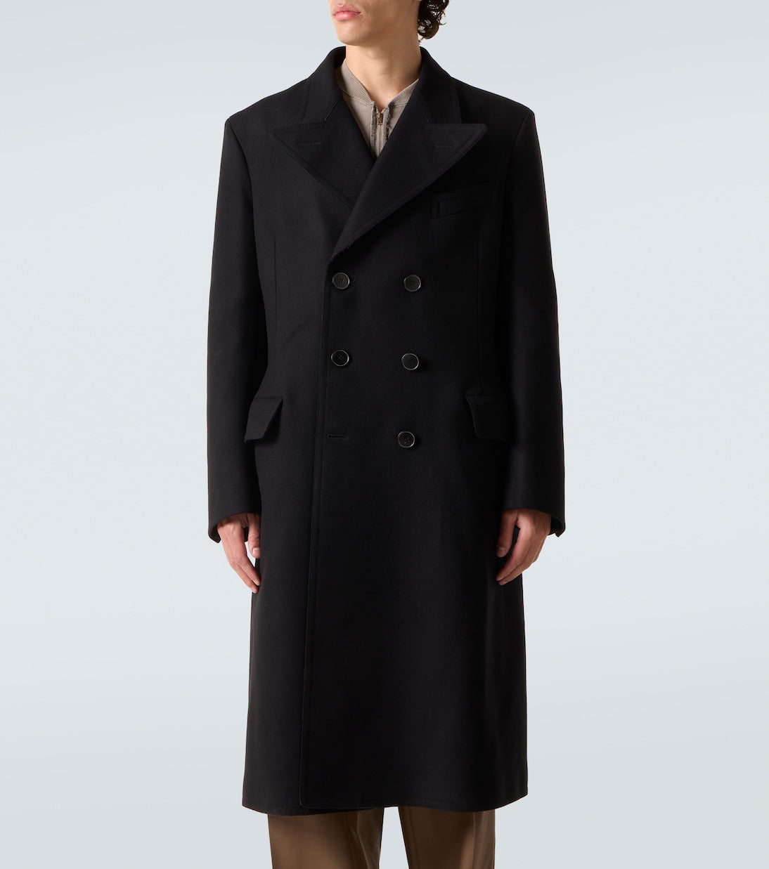 Maison Margiela - Double-breasted virgin wool coat
