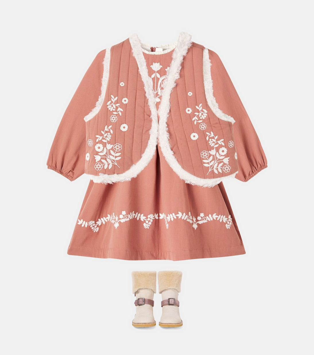 C'era Una Volta - Noemie embroidered quilted cotton vest