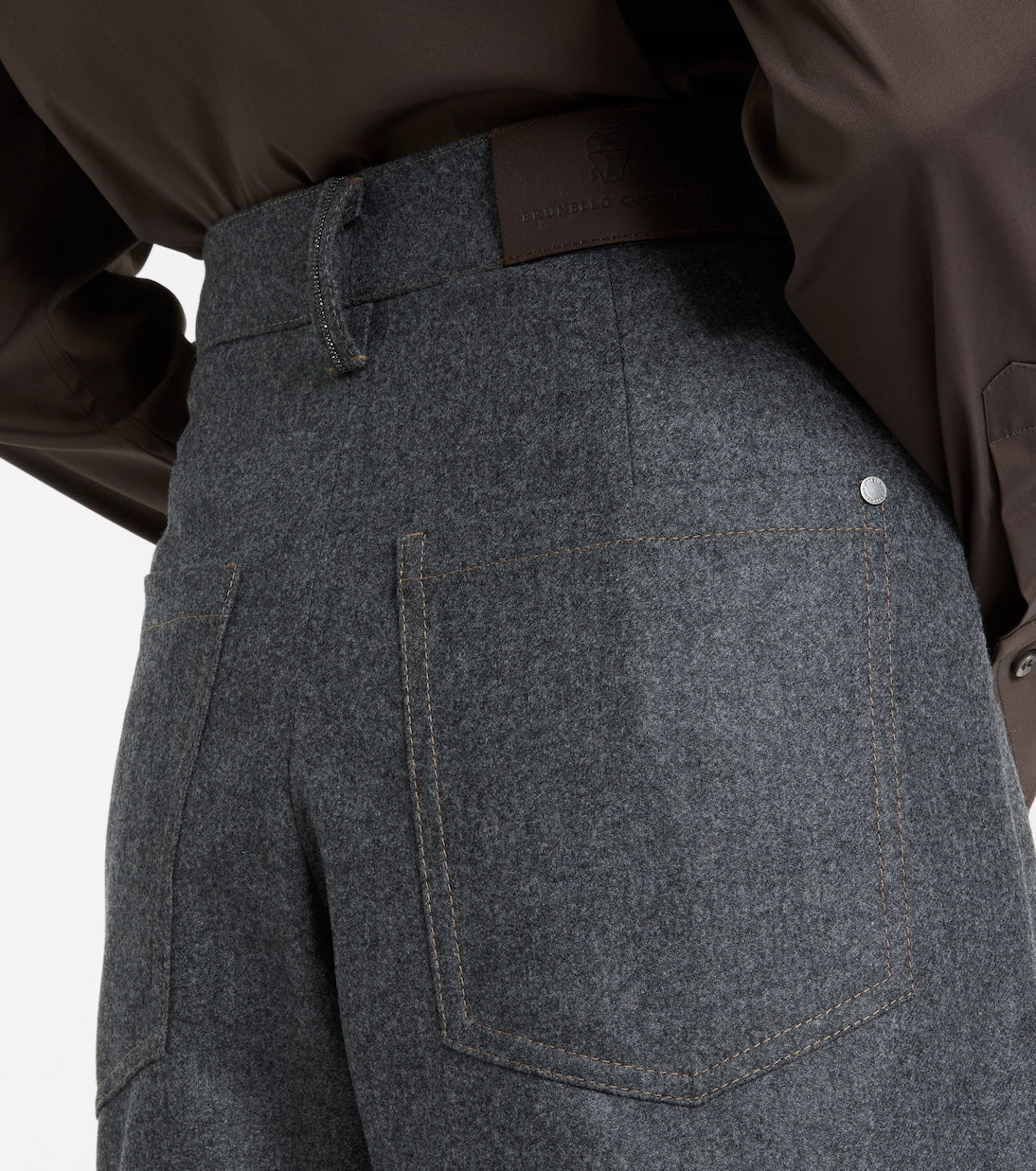 Brunello Cucinelli - High-rise virgin wool shorts
