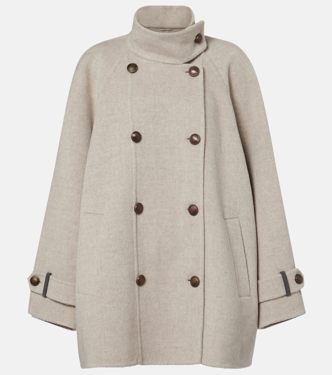 Brunello Cucinelli - Double-breasted wool and cashmere coat