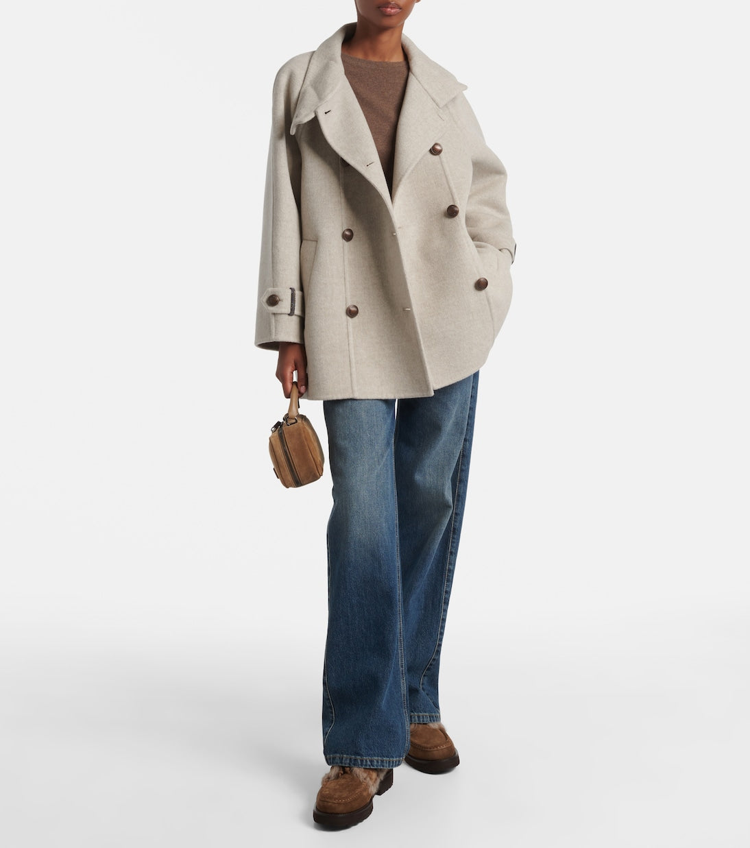 Brunello Cucinelli - Double-breasted wool and cashmere coat