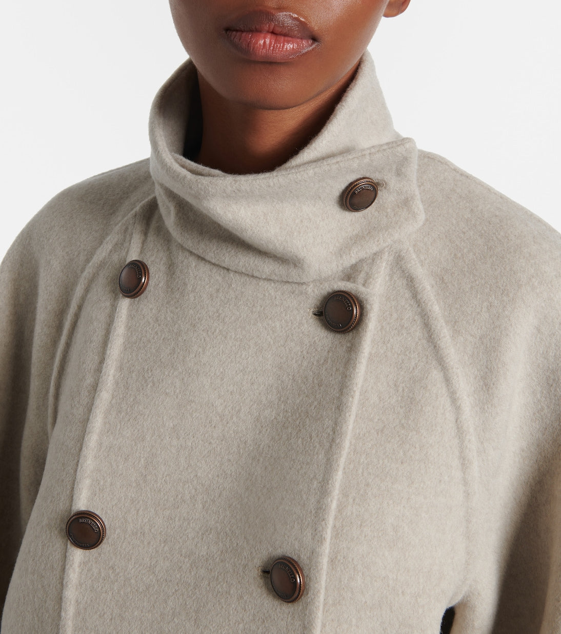Brunello Cucinelli - Double-breasted wool and cashmere coat
