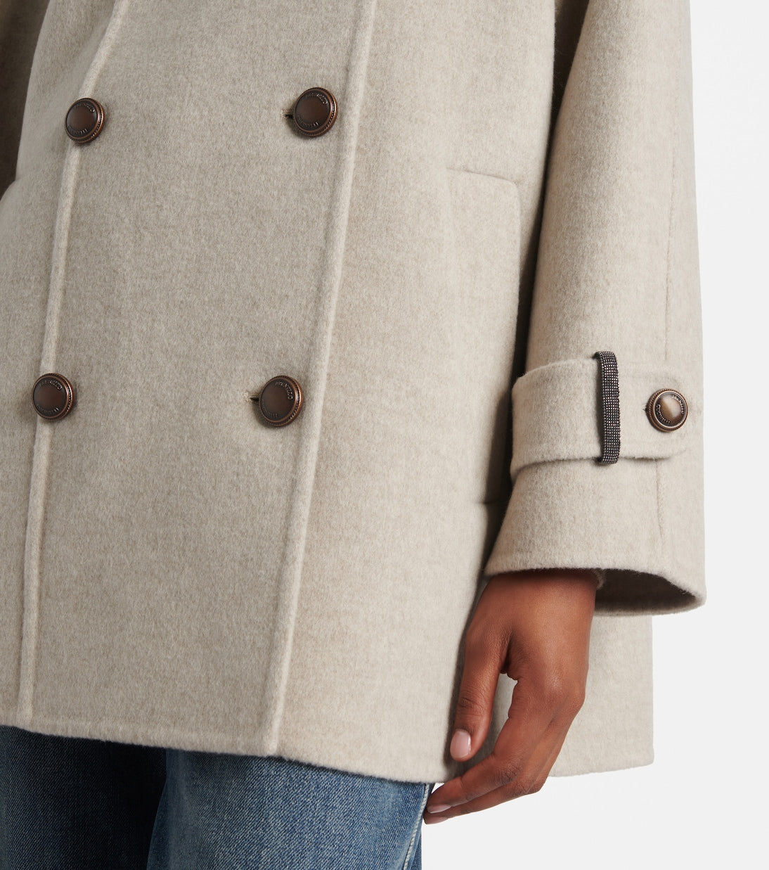 Brunello Cucinelli - Double-breasted wool and cashmere coat