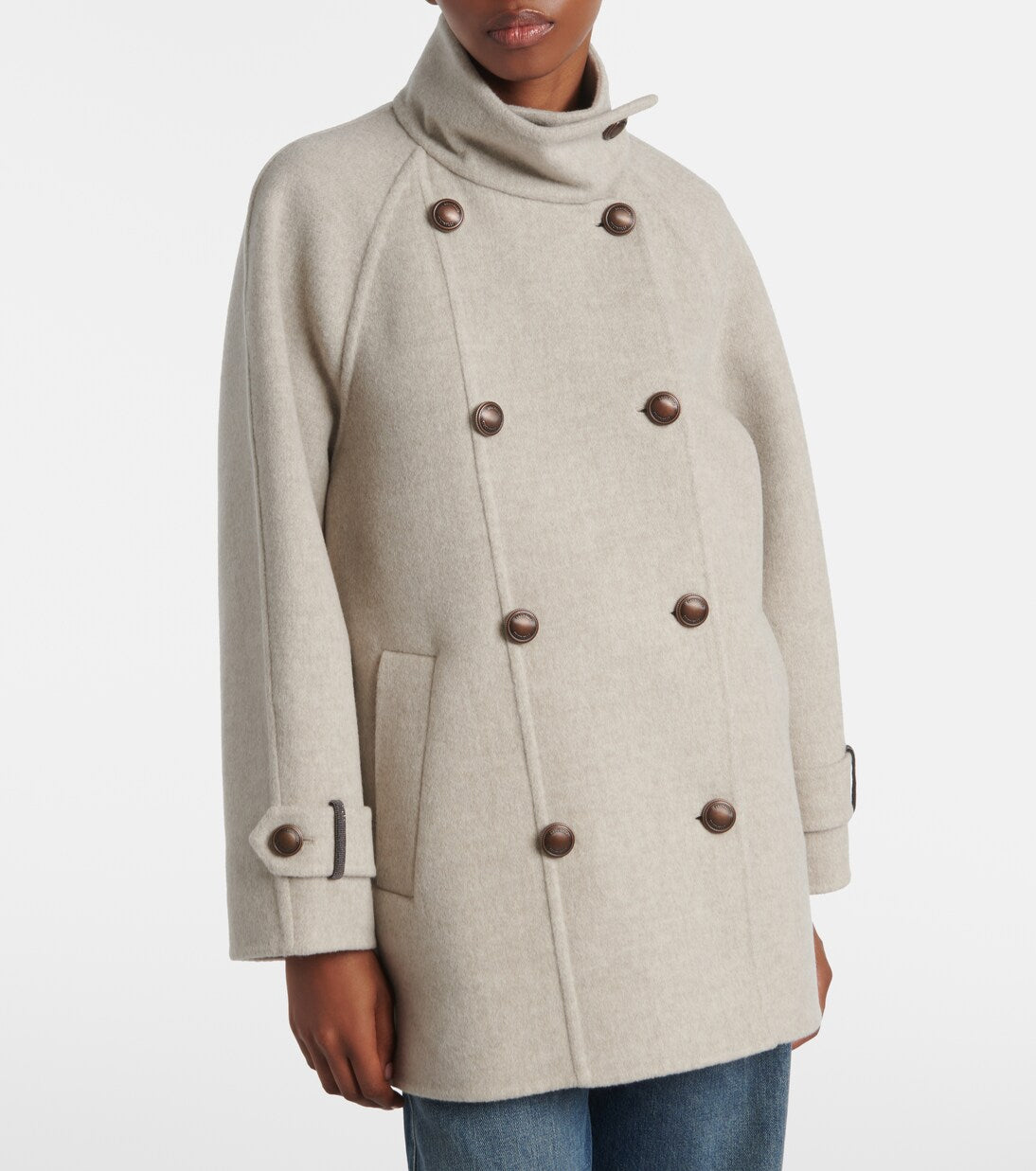 Brunello Cucinelli - Double-breasted wool and cashmere coat