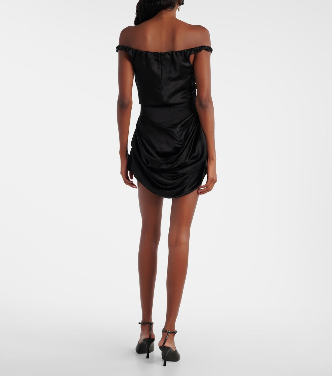 Magda Butrym - Ruched off-shoulder bustier dress