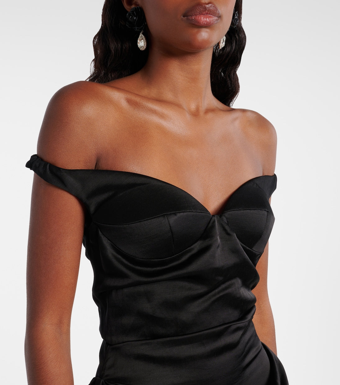 Magda Butrym - Ruched off-shoulder bustier dress