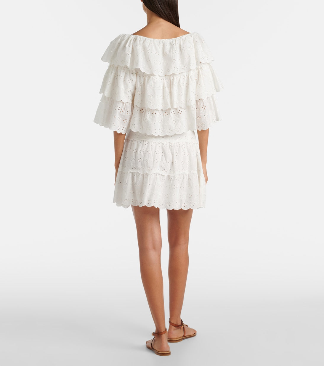 Rixo - Broderie anglaise tiered cotton top