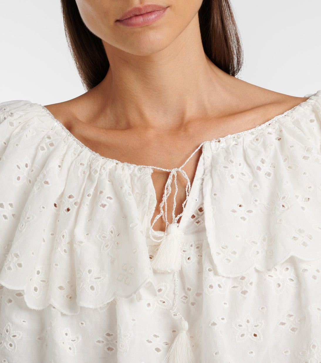 Rixo - Broderie anglaise tiered cotton top
