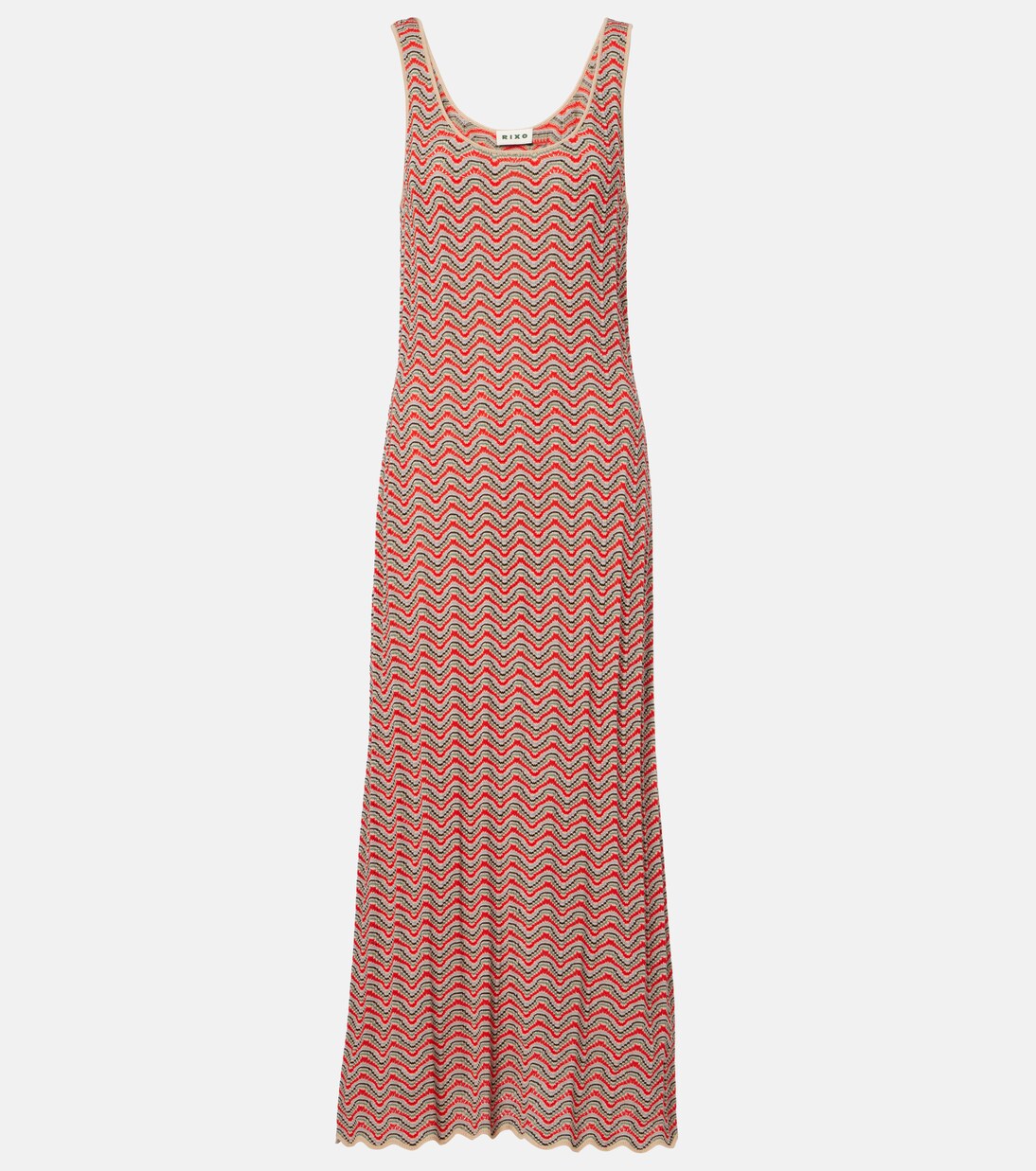 Rixo - Bondi open-knit cotton maxi dress