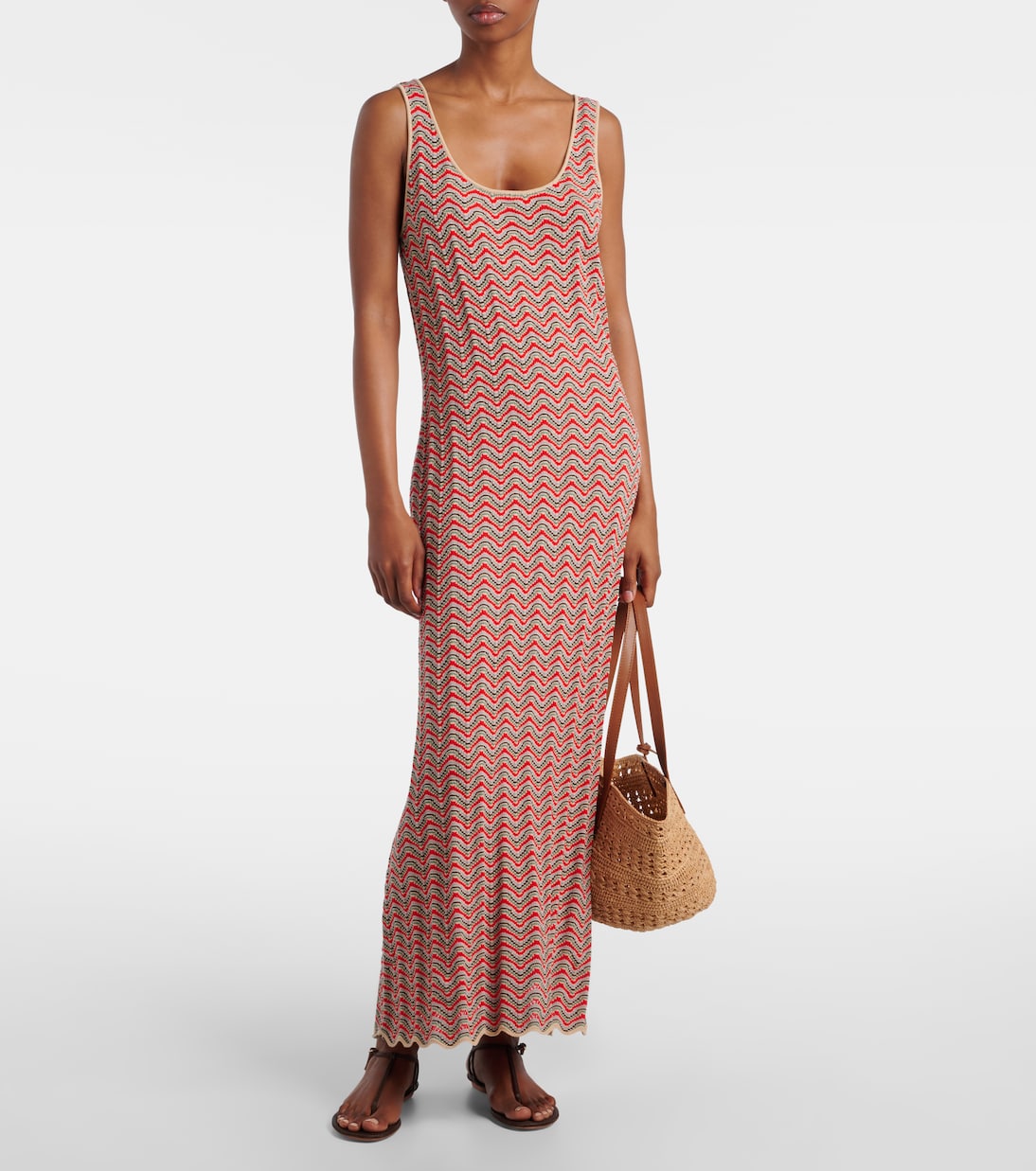 Rixo - Bondi open-knit cotton maxi dress