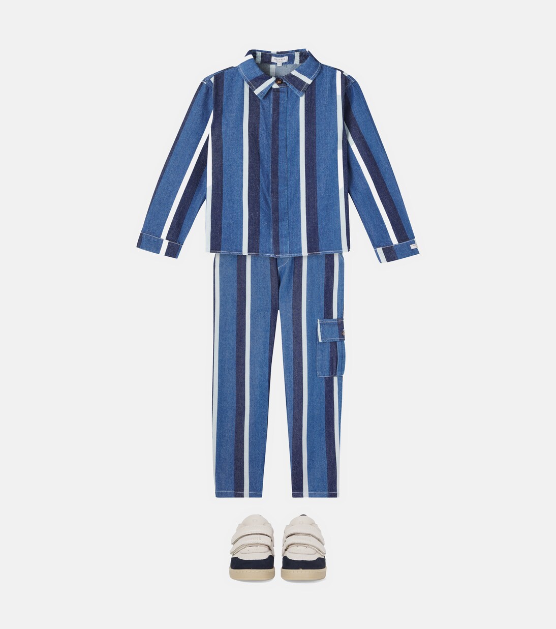 Donsje - Theoule striped denim cargo pants