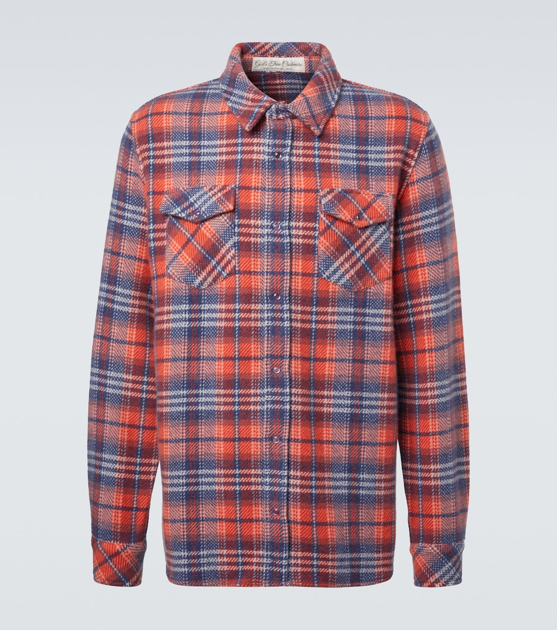 God's True Cashmere - Americana cashmere shirt with amethyst