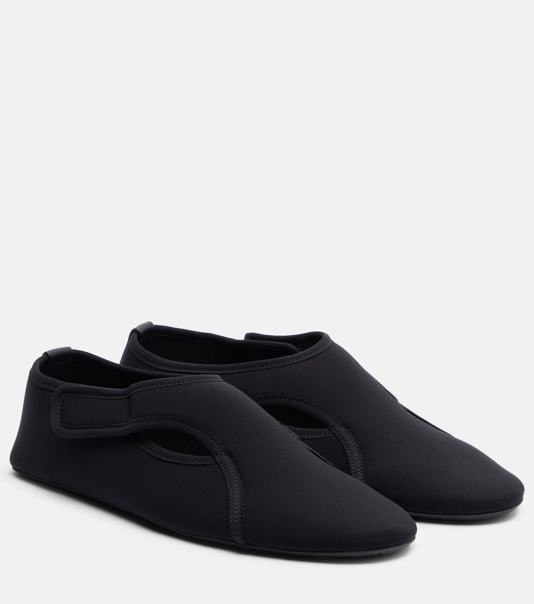 Alaïa - Flex leather-trimmed ballet flats