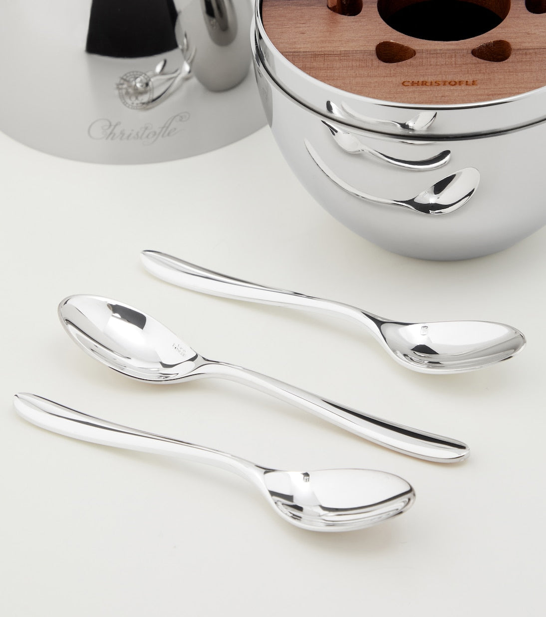 Christofle - Mood Coffee set of 6 silver-plated espresso spoons
