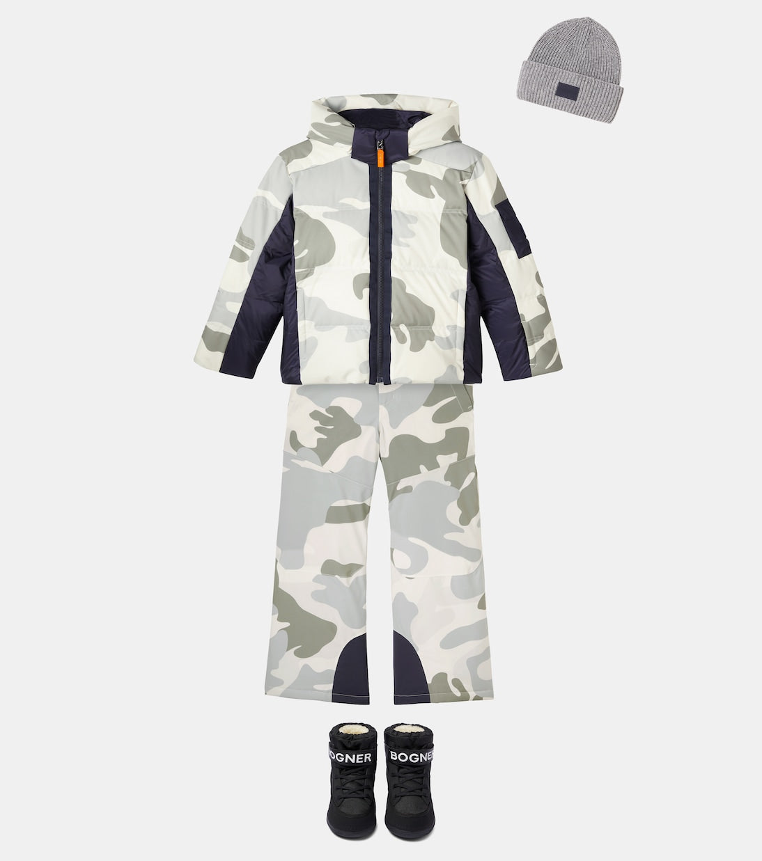 Bogner Kids - Yuki logo camouflage ski salopettes