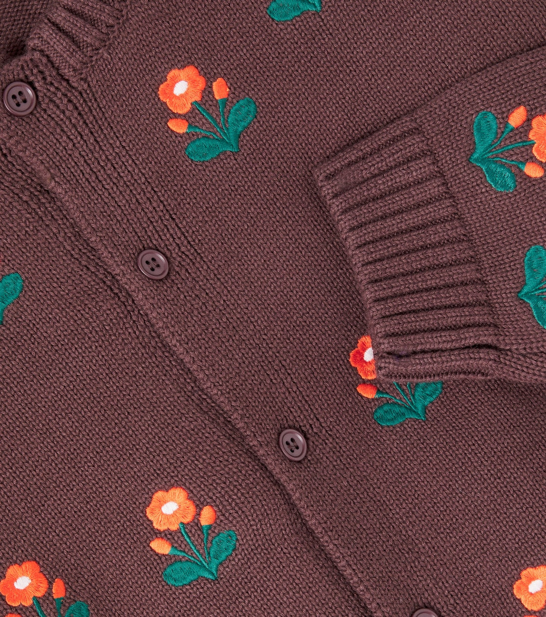 Tinycottons - Flower cotton and wool cardigan