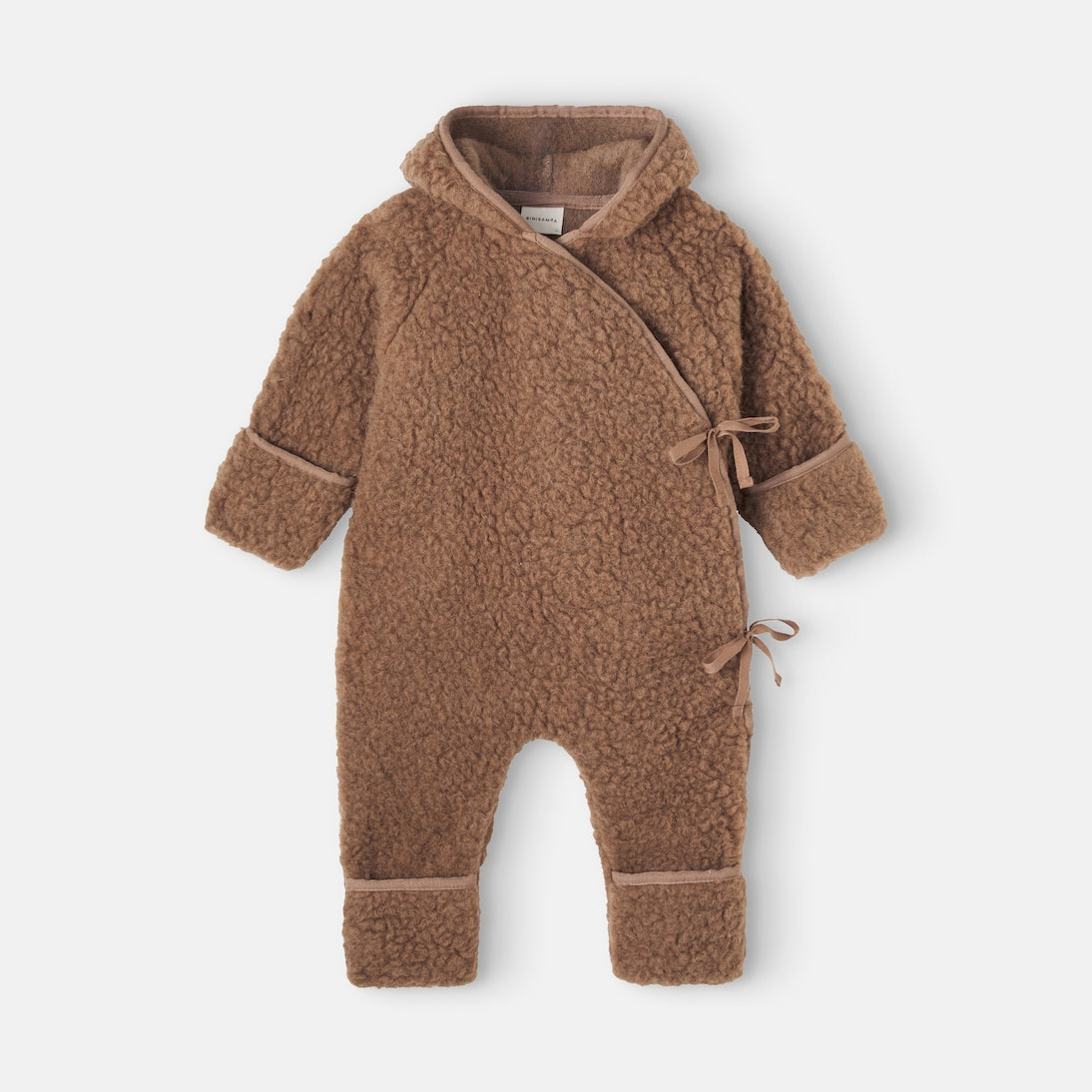 Binibamba - Baby hooded wool teddy onesie