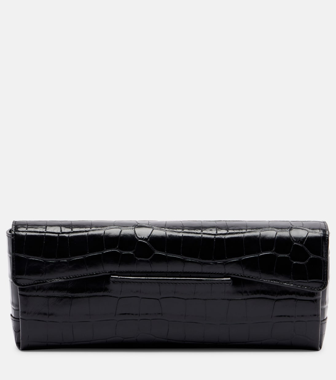 Toteme - T-Clutch Small croc-effect leather clutch