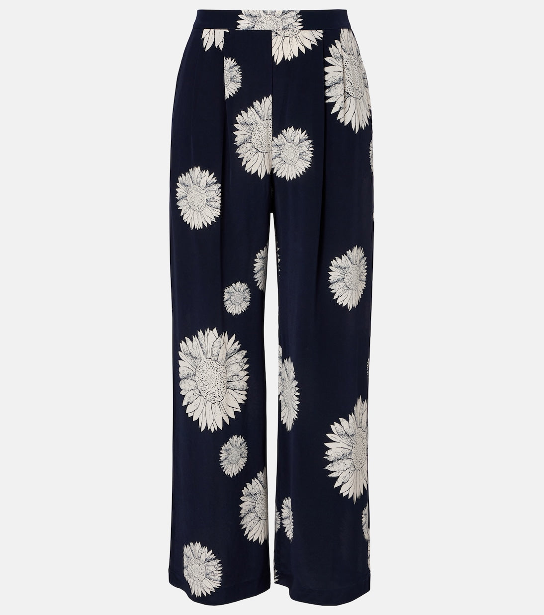 Asceno - Isola silk crêpe straight pants