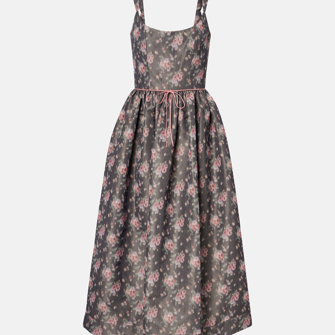 Markarian - Apple floral taffeta corset midi dress