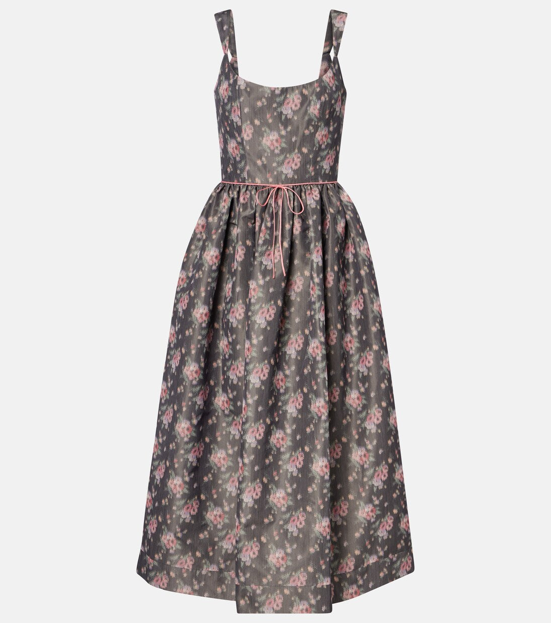 Markarian - Apple floral taffeta corset midi dress