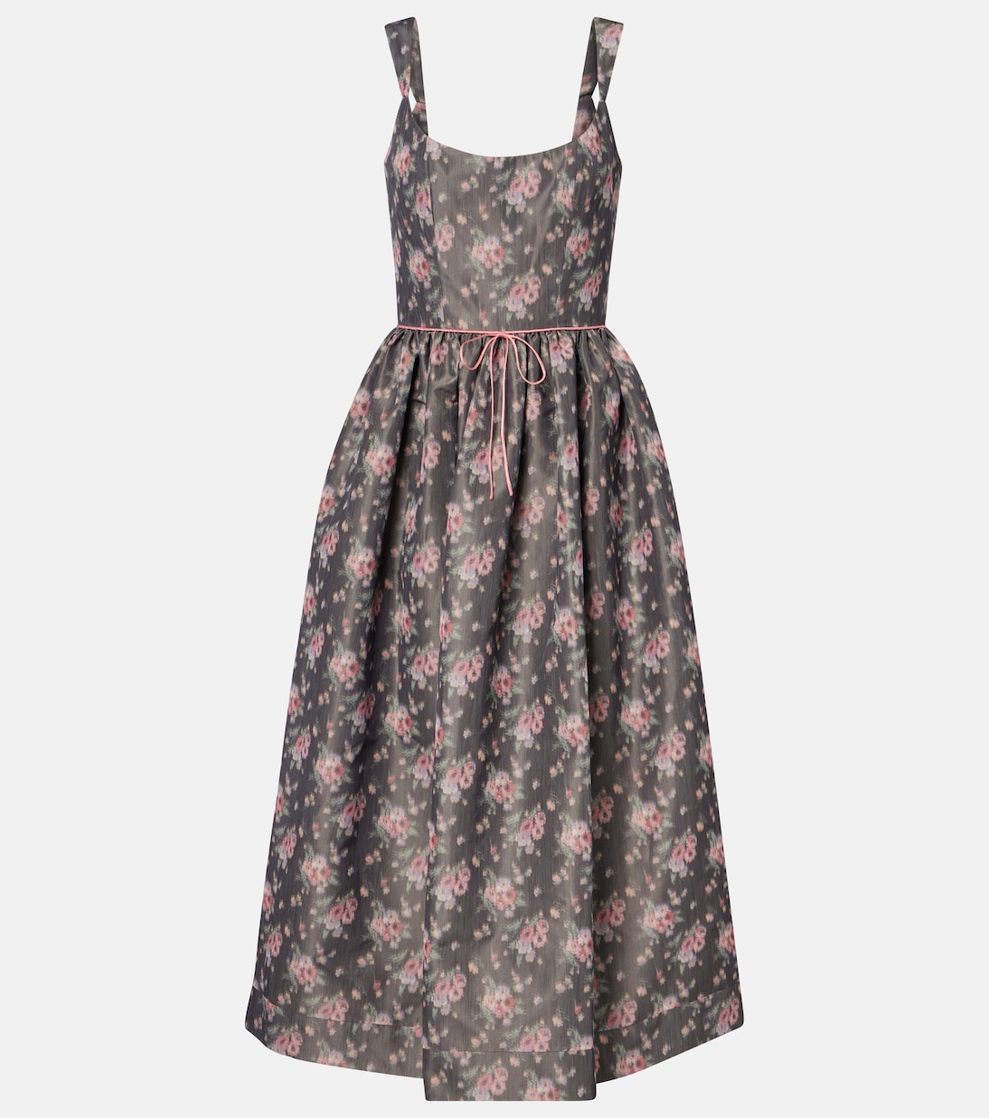 Markarian - Apple floral taffeta corset midi dress