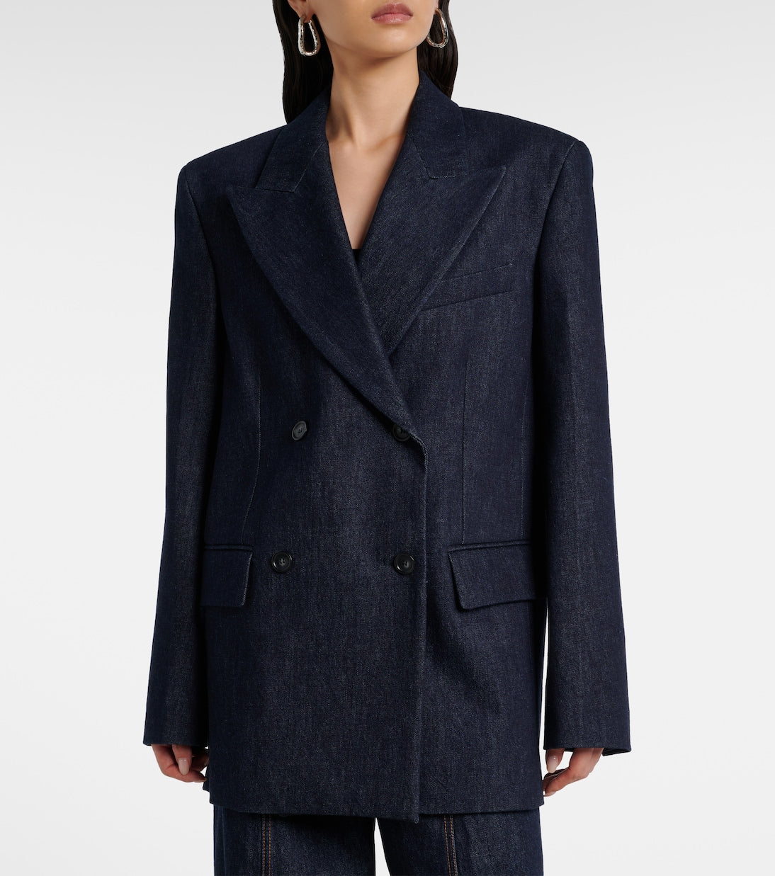 Sportmax - Ancella double-breasted denim blazer