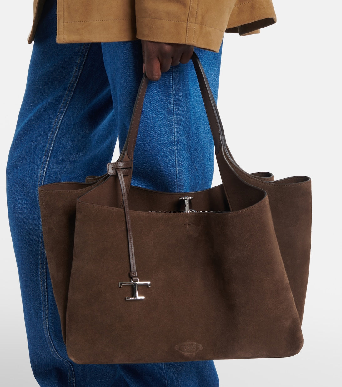 Tod's - Apa Large leather suede tote bag