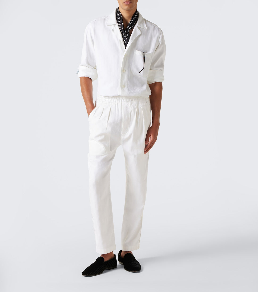 Tom Ford - Steven striped velvet loafers
